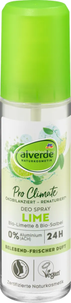 alverde NATURKOSMETIK Deo Zerstäuber Limette & Salbei, 75 ml