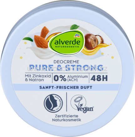 alverde NATURKOSMETIK Deocreme Pure & Strong, 50 ml