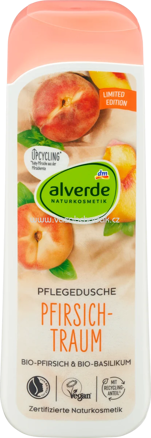 alverde NATURKOSMETIK Pflegedusche Pfirsichtraum, 250 ml