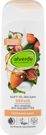 alverde NATURKOSMETIK Soft-Öl-Balsam Repair Mandel, Sheabutter, 250 ml