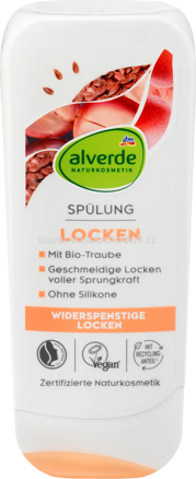 alverde NATURKOSMETIK Conditioner Locken Leinsamen, Traube, 200 ml