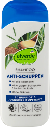 alverde NATURKOSMETIK Shampoo Anti-Schuppen Paranuss, Rosmarin, 200 ml