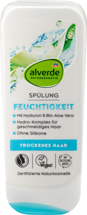 alverde NATURKOSMETIK Conditioner Feuchtigkeit Aloe Vera & Hyaluron, 200 ml