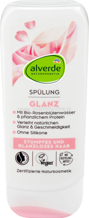 alverde NATURKOSMETIK Conditioner Glanz Rosenblütenwasser & pflanzlichem Protein, 200 ml
