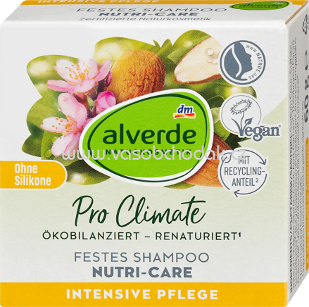 alverde NATURKOSMETIK Festes Shampoo Nutri-Care, 60 g