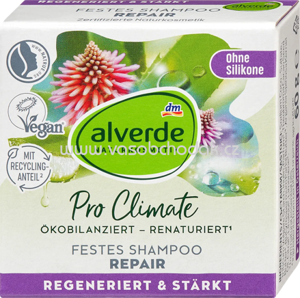alverde NATURKOSMETIK Festes Shampoo Repair, 60 g
