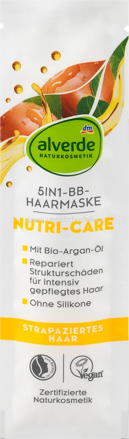 alverde NATURKOSMETIK Haarmaske Nutri-Care BB 5in1 Mandel, Argan, 20 ml