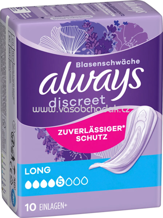 always discreet Einlagen Inkontinenz Long, 10 St