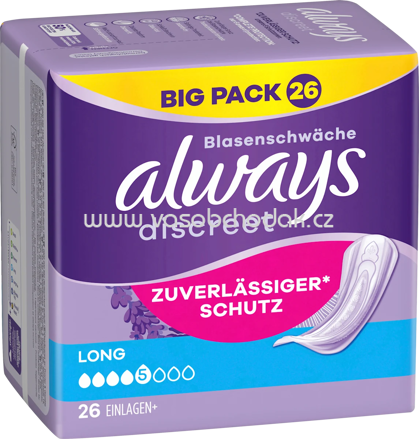 always discreet Einlagen Inkontinenz Long, Big Pack, 26 St