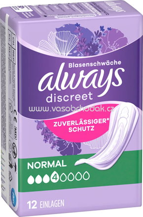 always discreet Einlagen Inkontinenz Normal, 12 St