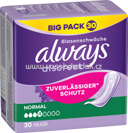 always discreet Einlagen Inkontinenz Normal, Big Pack, 30 St