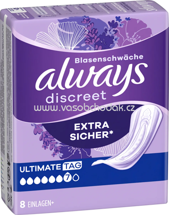 always discreet Einlagen Inkontinenz Ultimate Tag, 8 St