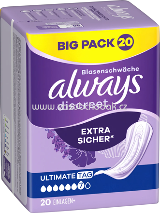 always discreet Einlagen Inkontinenz Ultimate Tag, Big Pack, 20 St