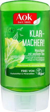 AoK Waschgel Weißer Tee, 150 ml