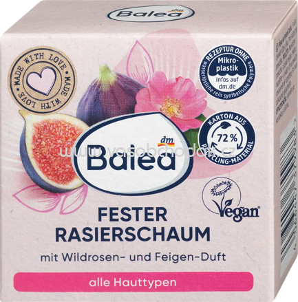 Balea Fester Rasierschaum Wildrose Feige, 60 g