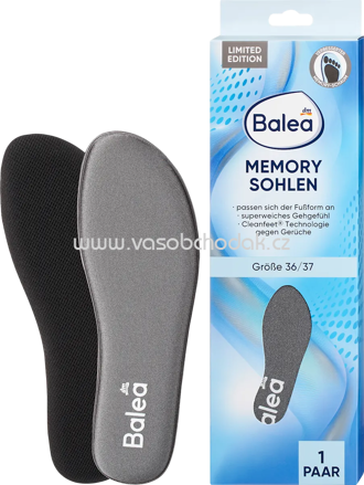 Balea Einlegesohlen Memory Foam, Gr. 36/37, 1 Paar, 2 St