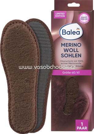 Balea Einlegesohlen Merino Gr. 40/41, 1 Paar, 2 St