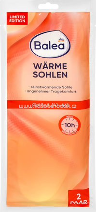 Balea Einlegesohlen Wärme Gr. 41-46, 2 Paar, 4 St
