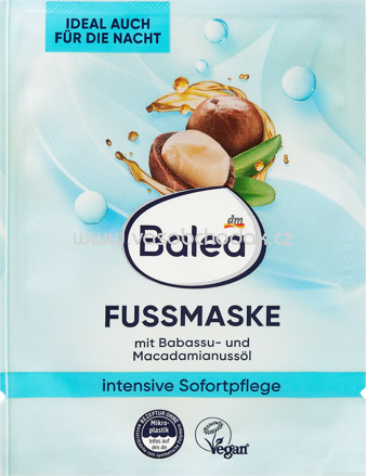 Balea Fußmaske mit Babassu- & Macadamianussöl, 15 ml