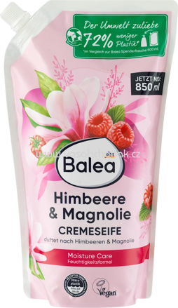 Balea Cremeseife Himbeere & Magnolie Nachfüllpack, 850 ml