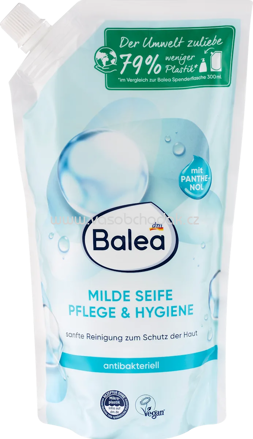 Balea Flüssigseife, milde Seife Pflege & Hygiene, antibakteriell, Nachfüllpack, 500 ml