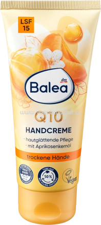 Balea Handcreme Q10 mit Aprikosenöl und LSF15, 100 ml