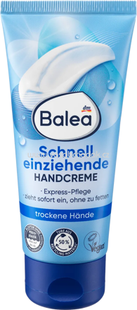 Balea Handcreme schnell einziehend, trockene Haut, 100 ml