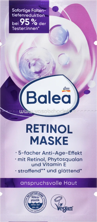 Balea Gesichtsmaske Retinol, 2x8 ml, 16 ml
