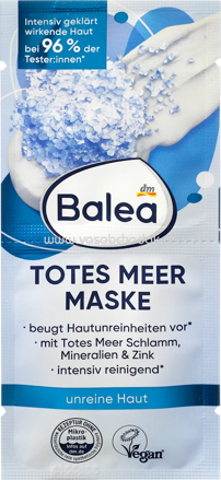 Balea Gesichtsmaske Totes Meer, 2x8 ml, 16 ml