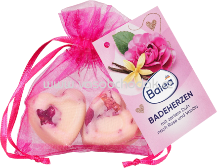 Balea Badeherzen Rose-Vanille, 36 g
