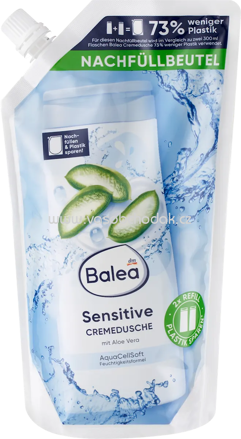 Balea Cremedusche Sensitive Nachfüllpack, 600 ml