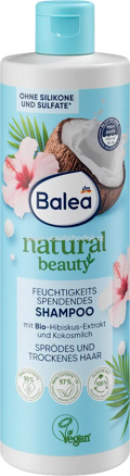 Balea Shampoo Natural Beauty Hibiskus-Extrakt und Kokosmilch, 400 ml