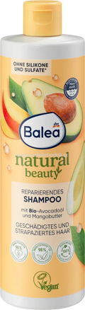 Balea Shampoo Natural Beauty mit Avocadoöl und Mangobutter, 400 ml