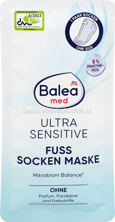 Balea med Fußsockenmaske Ultra Sensitive, 1 Paar, 2 St