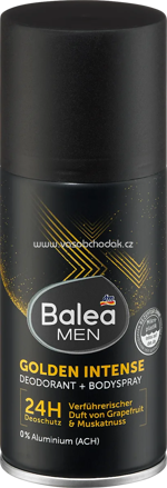 Balea MEN Deo Bodyspray Golden Intense, 150 ml