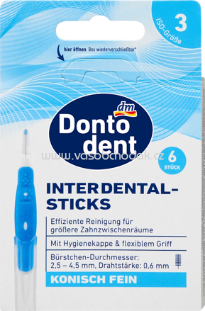 Dontodent Interdentalbürsten blau 0,6 mm ISO 3, 6 St