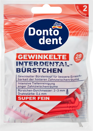 Dontodent Interdentalbürsten gewinkelt ISO 2, 28 St