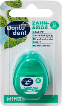 Dontodent Zahnseide Minze Reisegröße, 12 m