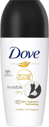 Dove Antitranspirant Deo Roll-on Advanced Care Invisible Dry, 50 ml