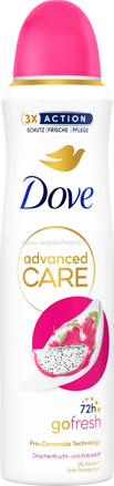 Dove Antitranspirant Deospray Advanced Care Drachenfrucht & Kokosduft, 150 ml