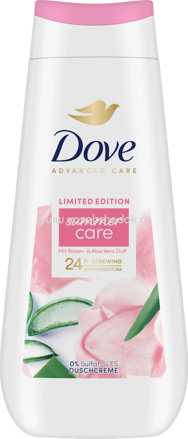Dove Duschcreme Advanced Care summer care mit Rosen- & Aloe Vera Duft, 225 ml