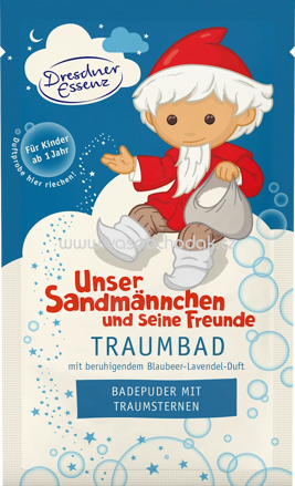 Dresdner Essenz Kinder Badezusatz Unser Sandmännchen Traumbad Badepuder, 60 g