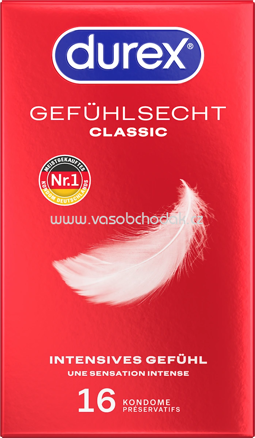 Durex Kondome Gefühlsecht Classic, Breite 56mm, 16 St