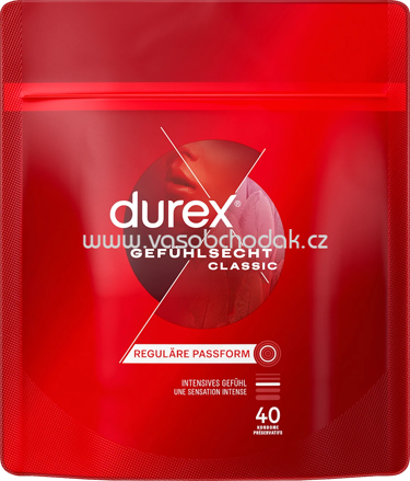 Durex Kondome Gefühlsecht Classic neu, Breite 56mm, 40 St
