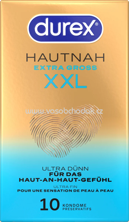 Durex Kondome Hautnah Extra Groß, Breite 60mm, 10 St