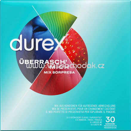 Durex Kondome Mix Überrasch' Mich, Breite 52, 53 & 56mm, 30 St