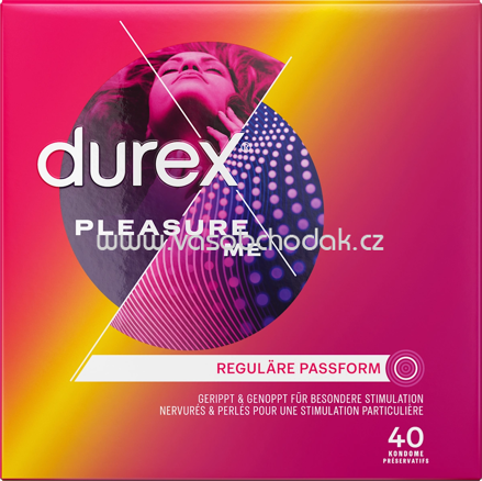 Durex Kondome Pleasure Me, Breite 56mm, 40 St
