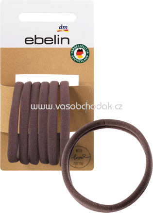 ebelin Haargummi braun weich, 6 St