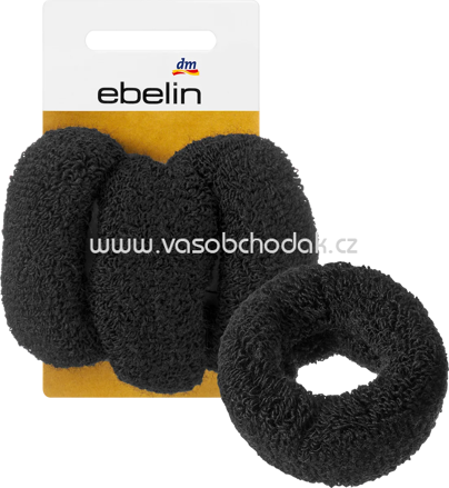 ebelin Haargummis dick schwarz, 3 St
