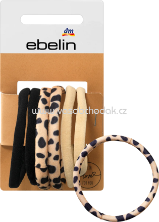 ebelin Haargummis Farb-Mix / Leo-Optik, 6 St